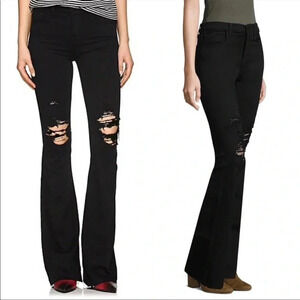 Jbrand Maria flare denim in bashed black